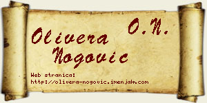 Olivera Nogović vizit kartica